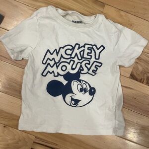 Old Navy Kids Mickey Mouse Tee - White and Blue